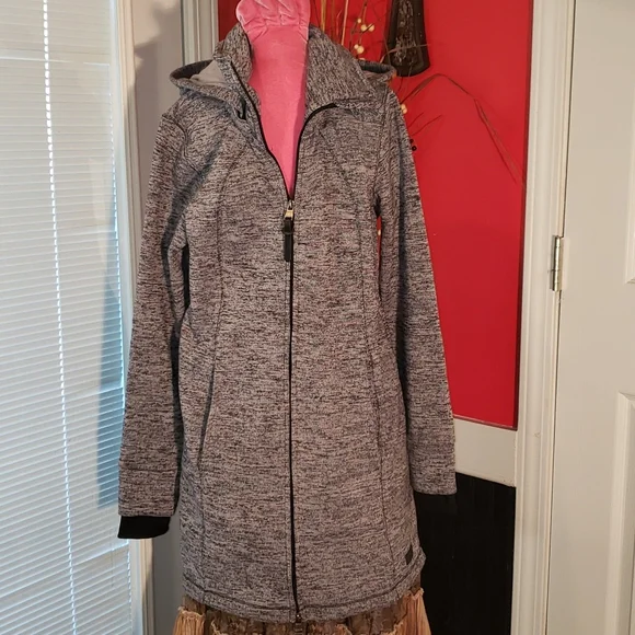 SOLD CL CALVIN KLEIN DETACHABLE HOOD WOMENS PERFORMANCE GYM JACKET COAT - Picture 4 of 13